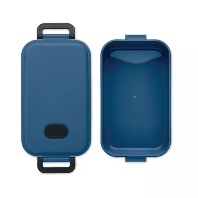 Lunchbox z PP z zaworem i klamrami 800 ml INDUS - Niebieski (MO6855-04)