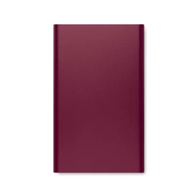 Powerbank płaski 4000 mAh aluminiowy POWERFLAT C - Burgund (MO6825-02)