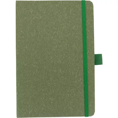 Notatnik A5 w kropki z papieru z recyklingu AGNESE - zielony (2179909)