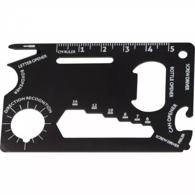 Narzędzie wielofunkcyjne karta survivalowa BENNO - czarny (9073403)