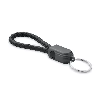 Brelok z kablem USB-C 60W FAULETI LOOP - Czarny (MO2647-03)