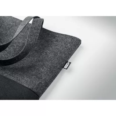 Torba na zakupy z filcu RPET DUO INDICO - Kamienny Szary (MO6455-15)