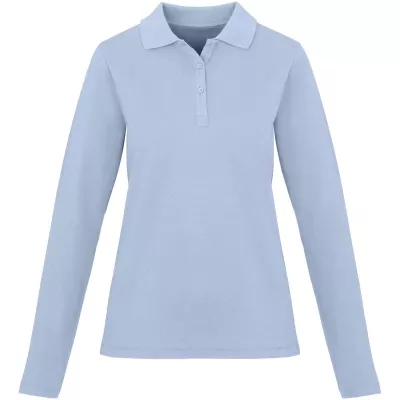 Damskie polo Oakville z długim rękawem - Niebieski mgła (38087-MISTBLUE)