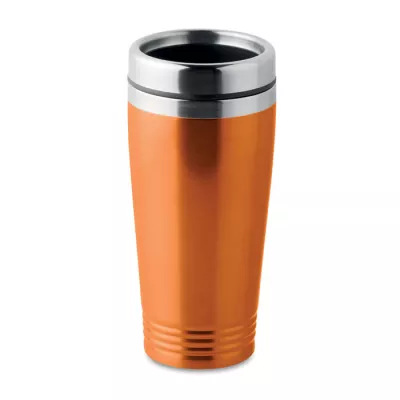 Kubek podróżny stalowy dwuścienny 400 ml RODEO COLOUR - Pomaranczowy (MO9618-10)