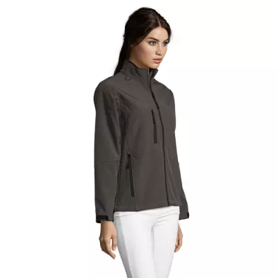 Softshell damski wodoodporny 340 g/m² Sol's ROXY - Szarość Węgla Drzewnego (S46800-CR)