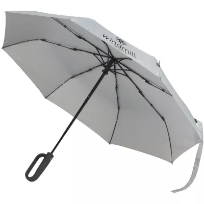 Składany parasol SMART 21 cali, wykonany z tworzywa sztucznego RPET - Jasnoszary (13016280)