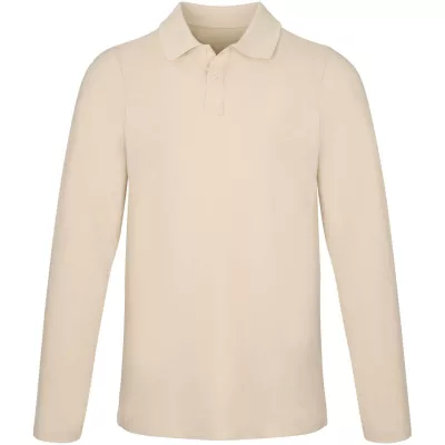 Męskie polo Oakville z długim rękawem - Sandstone (38086-SANDSTON)