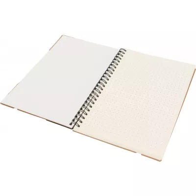 Notatnik A5 w kropki z karteczkami do markowania CATHARINA - brązowy (2238701)