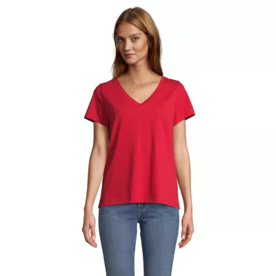 Koszulka damska V-neck Sol's REGENT V WOMEN - Czerwony (S04766-RD)
