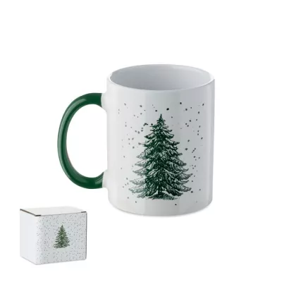 Kubek ceramiczny świąteczny 300 ml FESTIMUG - Zielony (CX1571-09)