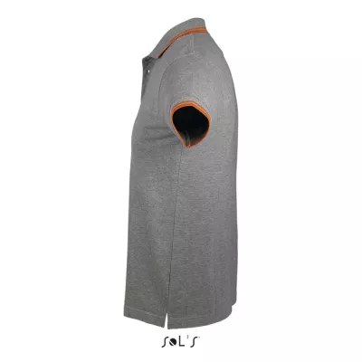 Koszulka polo męska bawełniana 200 g/m² Sol's PASADENA - Melanż Szary/pomarańczowy (S00577-MO)