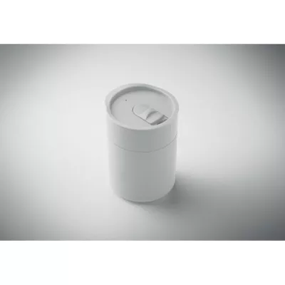 Kubek z PP z silikonową osłoną 330 ml GOBLET - Bialy (MO2773-06)