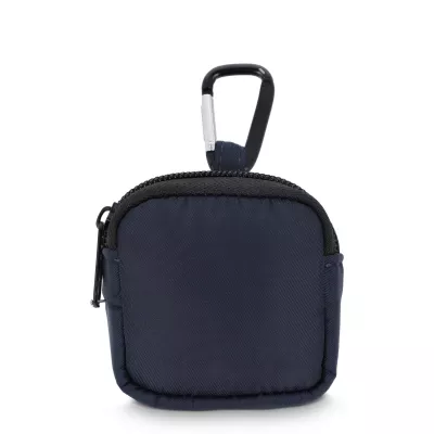 Nylonowe etui na słuchawki 6,5 x 6 cm - ciemnoniebieski (LT95323-N0010)