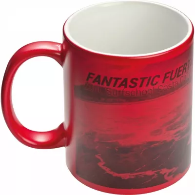 Kubek ceramiczny do sublimacji zmieniający kolor 300 ml JACOPO - czerwony (8343805)