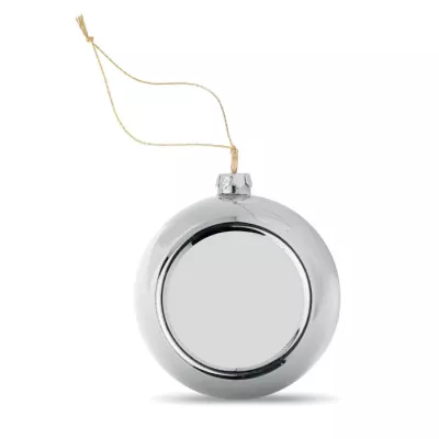 Bombka z płytką do sublimacji 6 cm HAPPY BALL - Srebrny (CX1466-14)