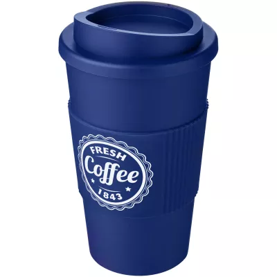 Kubek termiczny z serii Americano® o pojemności 350 ml z uchwytem - Niebieski (21000234)