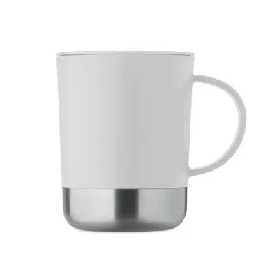 Kubek z PP z przesuwaną pokrywką 300 ml BEAKER - Bialy (MO2772-06)