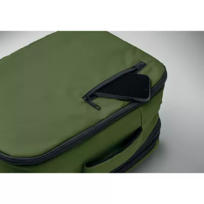 Plecak kabinowy z RPET na laptop 15" FLYSAFE - Ciemnozielony (MO2840-60)