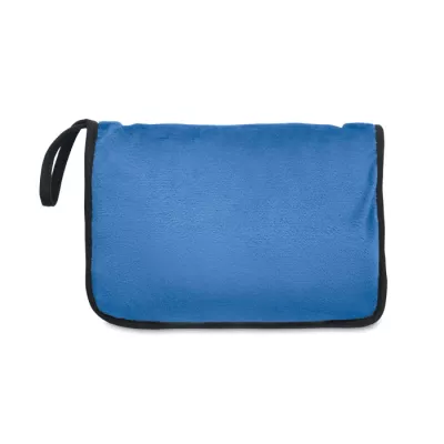Koc podróżny i poduszka 2 w 1 220 g/m² COZY - Niebieski (MO2568-04)