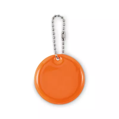 Brelok odblaskowy okrągły z PVC GRIN - Fluorescencyjny Pomaranczowy (MO2884-71)