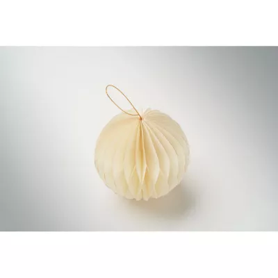 Bombka papierowa składana z magnesem HARMOBAUBLE - Bezowy (CX1576-13)