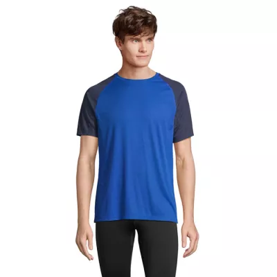 Koszulka sportowa unisex z recyklingu Sol's VORTEX - French Navy/Royal Blue (S04787-ET)