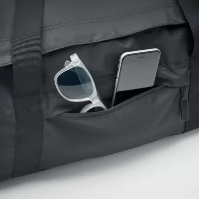 Torba sportowa duża z RPET 300D VALLEY DUFFLE - Czarny (MO2053-03)