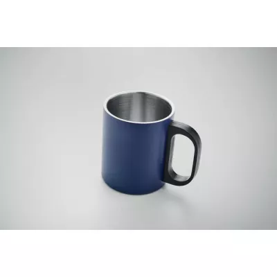 Kubek dwuścienny stalowy z uchwytem 300 ml TANISS - Francuski Granat (MO6600-85)