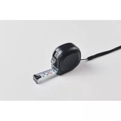 Taśma miernicza 5 m z ABS z recyklingu MEAS5 - Czarny (MO2909-03)