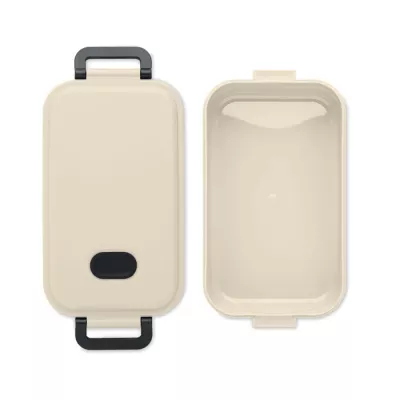 Lunchbox z PP z zaworem i klamrami 800 ml INDUS - Bezowy (MO6855-13)