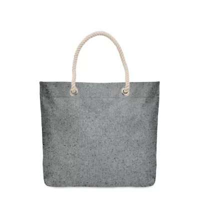 Torba plażowa z bawełny z recyklingu 220 g/m² MARE - Czarny (MO2188-03)