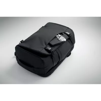 Plecak podróżny na laptop 17" RPET 600D NAMUR - Czarny (MO2738-03)