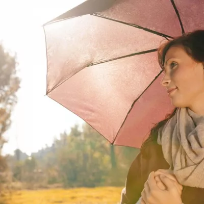 Parasol manualny Ø81 cm LILLE - brązowy (518801)