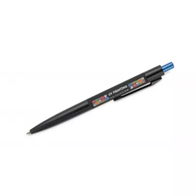 Długopis metalowy z powłoką soft touch i lustrzanym grawerem PAUL - niebieski (19746-03)