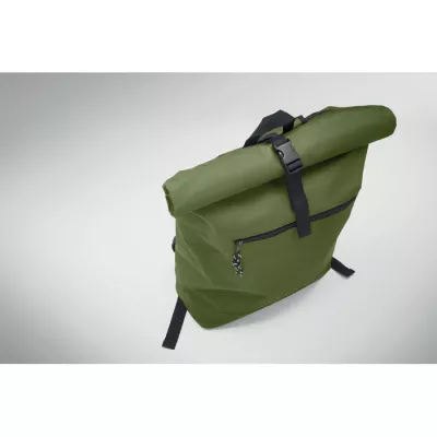 Plecak rolltop na laptop 15" z poliestru 600D IREA - Zieleń Wojskowa (MO2170-49)