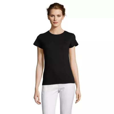 Koszulka damska dopasowana 150 g/m² Sol's MISS - Deep Black (S11386-DB)