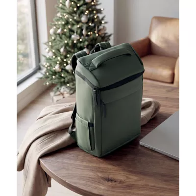 Plecak na laptop 15" z PU BOULDER - Ciemnozielony (MO3122-60)