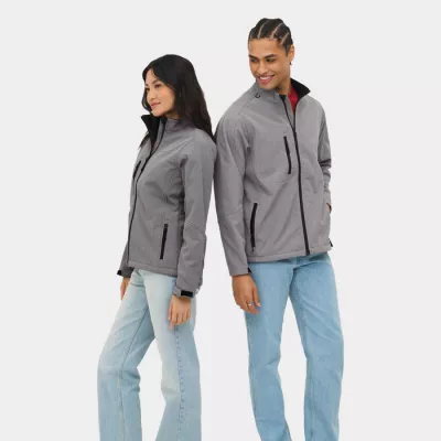 Softshell męski 3-warstwowy 340 g/m² Sol's RELAX - Szary Melanż (S46600-GM)
