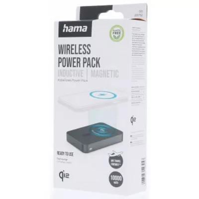 Magnetyczny power bank 10000 mAh Hama - czarny (VH037-03)