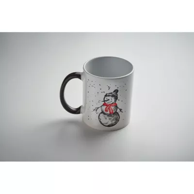 Kubek ceramiczny świąteczny 300 ml FESTIMUG - Czarny/Czerwony (CX1571-83)