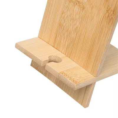 Stojak na smartfon BAMBOO CHAIR - brązowy (56-1107369)