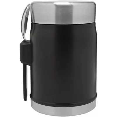 Słoik na żywność Stanley Legendary z łyżko-widelcem, o pojemności 400 ml - Czarny matowy (10088190)