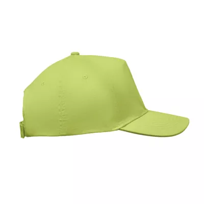 Czapka z daszkiem 5-panelowa z bawełny 180 g/m² SUNNY - Limonka (MO2345-48)
