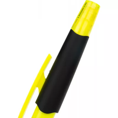 Długopis plastikowy z zakreślaczem touch pen EMMETT - żółty (1096508)