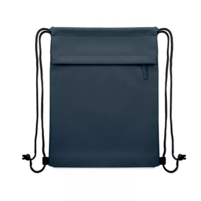 Worek ze sznurkiem z RPET 600D z kieszenią BANGKOK BAG - Niebieski (MO2639-04)