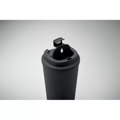 Kubek dwuścienny z PLA 350 ml BEIBAKU - Czarny (MO2310-03)