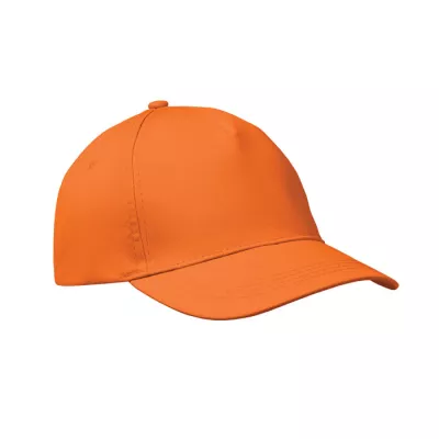 Czapka z daszkiem 5-panelowa z bawełny 160 g/m² BUZZ - Pomaranczowy (MO1447-10)