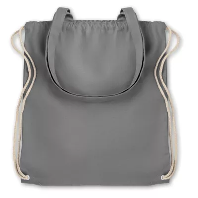 Torba płócienna barwiona ze sznurkiem 220 g/m² MOIRA - Szary (MO9041-07)