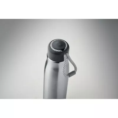 Butelka termiczna z uchwytem sznurkowym 500 ml CORDLE - Srebrny Mat (MO2413-16)