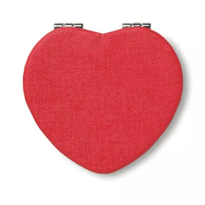 Lusterko podwójne w kształcie serca GLOW HEART - Czerwony (MO8980-05)